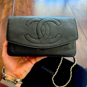Chanel Caviar Leather Timeless Clutch